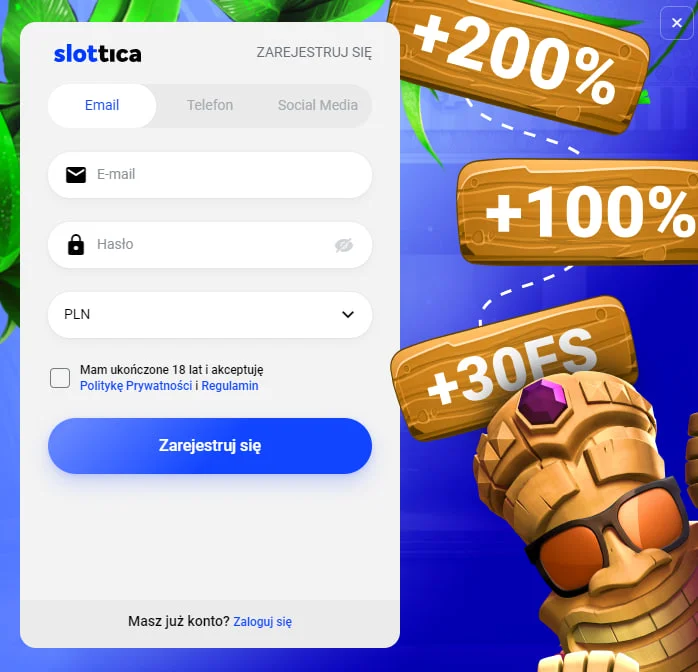 Registro na Slottica